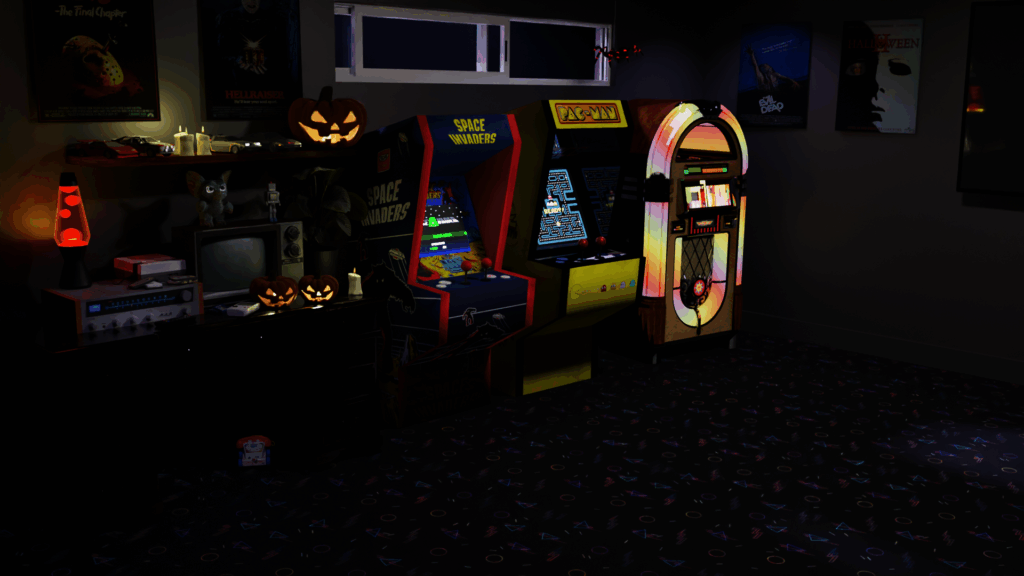 1980s room – Halloween themed (Camera angle 2)