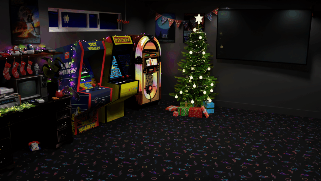 1980s room – Christmas themed (Camera angle 1)