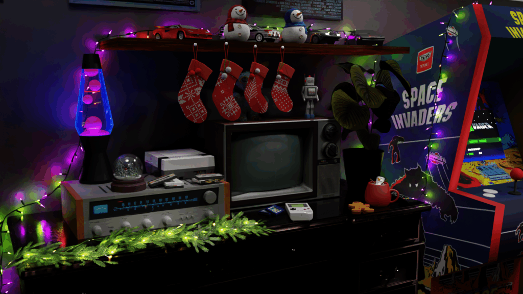 1980s room – Christmas themed (Camera angle 3)
