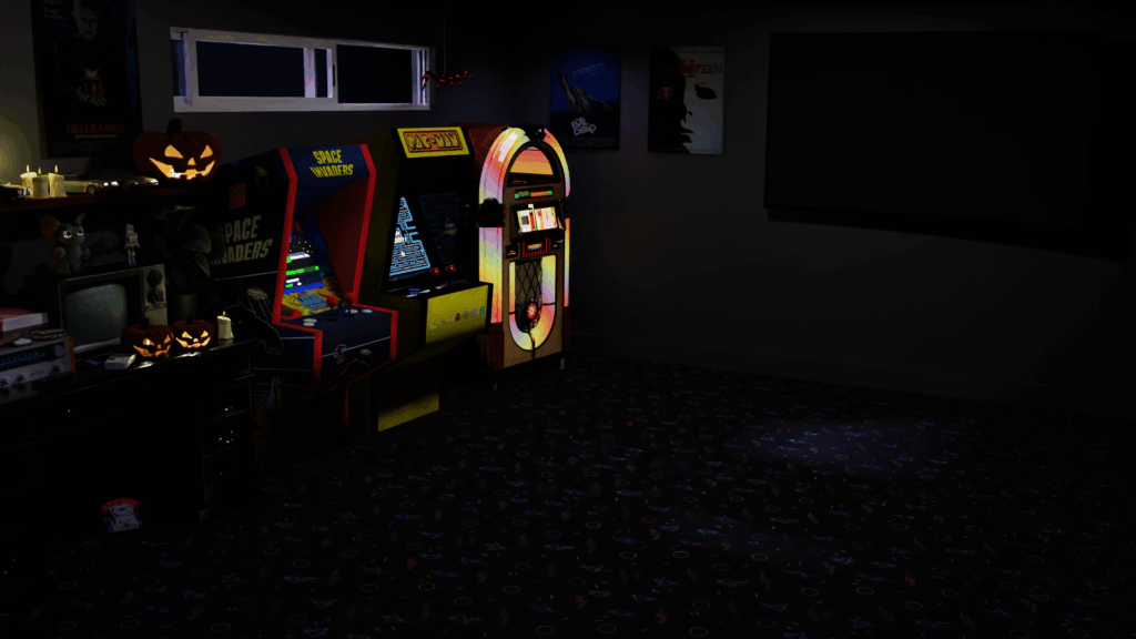1980s room – Halloween themed (Camera angle 1)