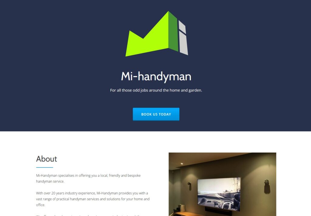 Website design – Handyman services
